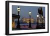 Embankment with Dali Sculpture at Dusk, London, England, United Kingdom-Charles Bowman-Framed Photographic Print