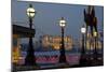 Embankment with Dali Sculpture at Dusk, London, England, United Kingdom-Charles Bowman-Mounted Photographic Print