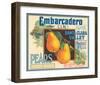 Embarcadero Brand Fancy Pears, Santa Clara Valley, U.S. No. 1-null-Framed Art Print