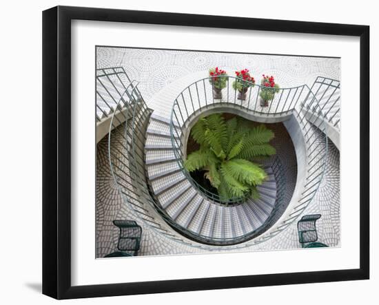Embarcadero Center Staircase, Embarcadero, San Francisco, California, Usa-Walter Bibikow-Framed Photographic Print