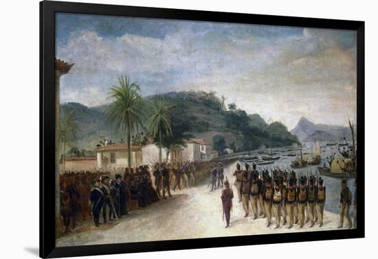 Embarcation at Praia Grande, C19th, Museo Imperial, Petropolis, Rio de Janeiro, Brazil-Jean-Baptiste Debret-Framed Giclee Print