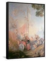 Embarkation for Cythera, 1717-Jean Antoine Watteau-Framed Stretched Canvas