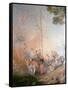 Embarkation for Cythera, 1717-Jean Antoine Watteau-Framed Stretched Canvas