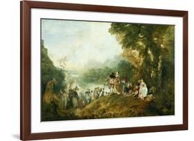 Embarkation for Cythera-Jean-Antoine Watteau-Framed Art Print