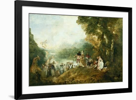 Embarkation for Cythera-Jean-Antoine Watteau-Framed Art Print