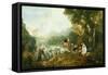 Embarkation for Cythera-Jean-Antoine Watteau-Framed Stretched Canvas