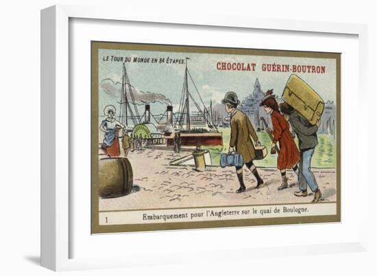 Embarkation for England on the Quay at Boulogne-null-Framed Giclee Print