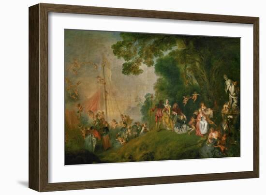 Embarkation for the Island of Cythera, 1718-Jean Antoine Watteau-Framed Giclee Print