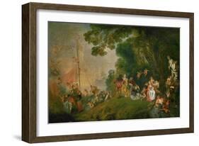 Embarkation for the Island of Cythera, 1718-Jean Antoine Watteau-Framed Giclee Print