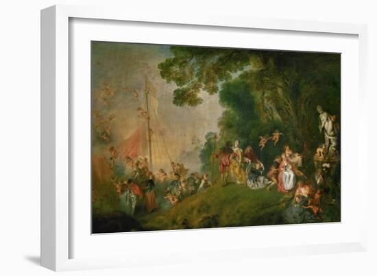 Embarkation for the Island of Cythera, 1718-Jean Antoine Watteau-Framed Giclee Print