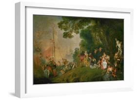 Embarkation for the Island of Cythera, 1718-Jean Antoine Watteau-Framed Giclee Print