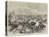 Embarkation of Artillery in Railway Trains in India-Charles Robinson-Stretched Canvas