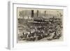 Embarkation of Artillery on Board the Argo, at Balaclava, for England-Robert Thomas Landells-Framed Giclee Print