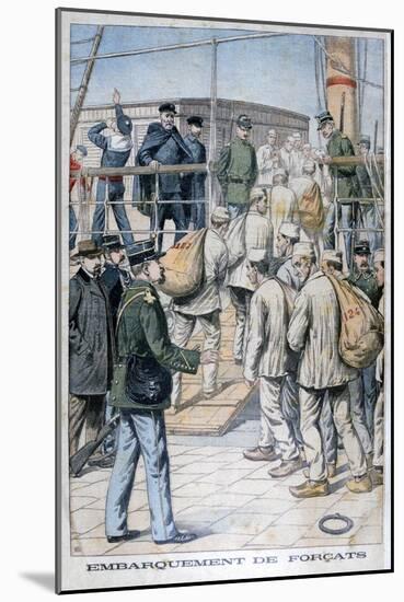 Embarkation of Convicts for French Guiana, 1904-null-Mounted Giclee Print