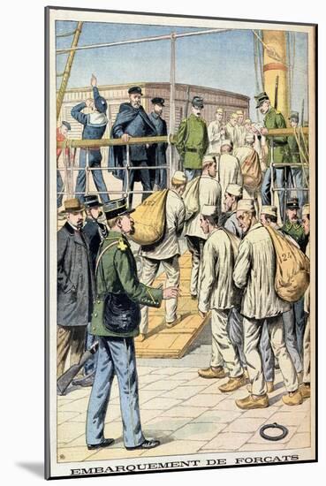 Embarkation of Convicts for Guyana, Illustration from 'Le Petit Journal', 3rd January 1904-null-Mounted Giclee Print