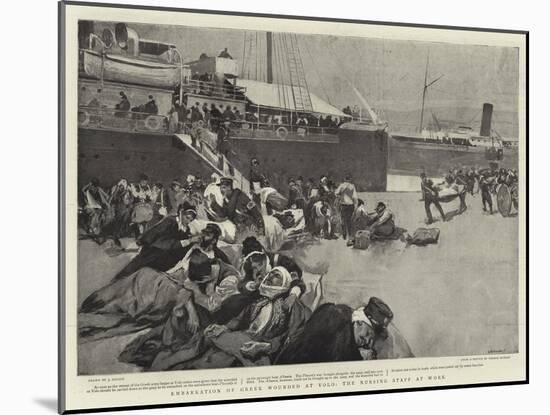 Embarkation of Greek Wounded at Volo, the Nursing Staff at Work-null-Mounted Giclee Print