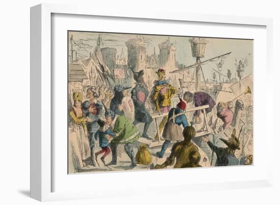 Embarkation of King Henry the Fifth at Southampton. A.D. 1415, 1850-John Leech-Framed Giclee Print