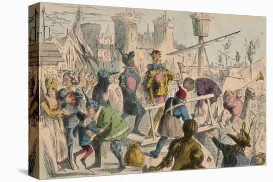 Embarkation of King Henry the Fifth at Southampton. A.D. 1415, 1850-John Leech-Stretched Canvas