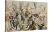 Embarkation of King Henry the Fifth at Southampton. A.D. 1415, 1850-John Leech-Stretched Canvas