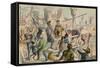 Embarkation of King Henry the Fifth at Southampton. A.D. 1415, 1850-John Leech-Framed Stretched Canvas
