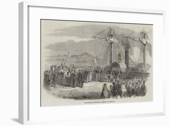 Embarkation of Marshal St Arnaud, at Marseilles-null-Framed Giclee Print