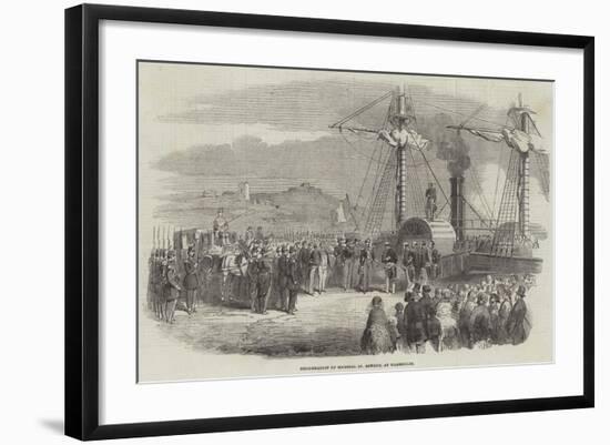 Embarkation of Marshal St Arnaud, at Marseilles-null-Framed Giclee Print