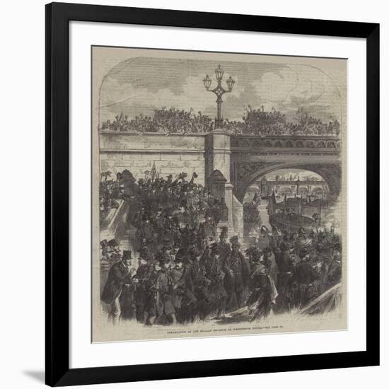 Embarkation of the Belgian Riflemen at Westminster Bridge-null-Framed Giclee Print