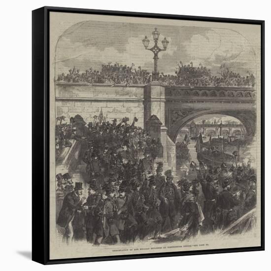 Embarkation of the Belgian Riflemen at Westminster Bridge-null-Framed Stretched Canvas