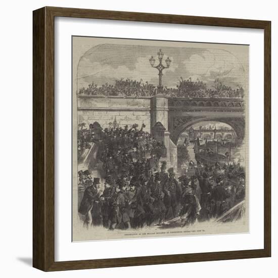 Embarkation of the Belgian Riflemen at Westminster Bridge-null-Framed Giclee Print