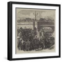 Embarkation of the Belgian Riflemen at Westminster Bridge-null-Framed Giclee Print