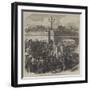 Embarkation of the Belgian Riflemen at Westminster Bridge-null-Framed Giclee Print