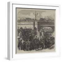 Embarkation of the Belgian Riflemen at Westminster Bridge-null-Framed Giclee Print
