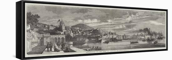 Embarkation of the King of Sardinia at Genoa-null-Framed Stretched Canvas