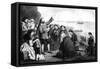 Embarkation of the Pilgrim Fathers, 1620-null-Framed Stretched Canvas