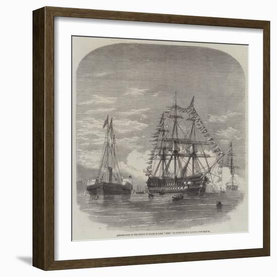 Embarkation of the Prince of Wales in HMS Hero at Plymouth for Canada-null-Framed Giclee Print