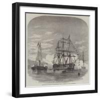 Embarkation of the Prince of Wales in HMS Hero at Plymouth for Canada-null-Framed Giclee Print