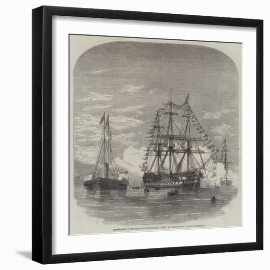 Embarkation of the Prince of Wales in HMS Hero at Plymouth for Canada-null-Framed Giclee Print