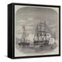 Embarkation of the Prince of Wales in HMS Hero at Plymouth for Canada-null-Framed Stretched Canvas