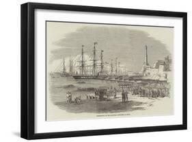 Embarkation of the Sardinian Contingent at Genoa-null-Framed Giclee Print