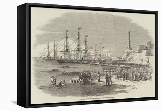 Embarkation of the Sardinian Contingent at Genoa-null-Framed Stretched Canvas