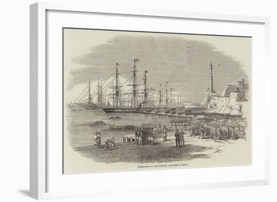 Embarkation of the Sardinian Contingent at Genoa-null-Framed Giclee Print