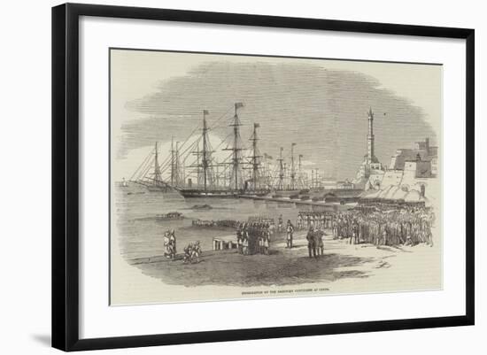 Embarkation of the Sardinian Contingent at Genoa-null-Framed Giclee Print