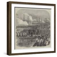 Embarkation of the Sultan at Clarence-Yard, Portsmouth, for the Naval Review-null-Framed Giclee Print