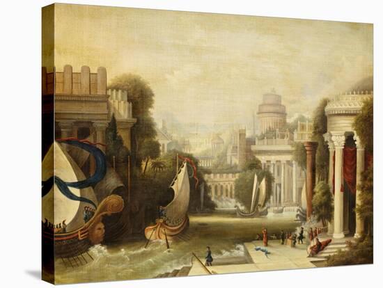 Embarkation of Ulysses-Erastus Salisbury Field-Stretched Canvas