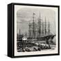 Embarking Cotton at Savannah, USA, 1870s-null-Framed Stretched Canvas