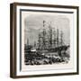 Embarking Cotton at Savannah, USA, 1870s-null-Framed Giclee Print