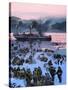 Embarking For the Klondike Gold Rush-Graham Coton-Stretched Canvas