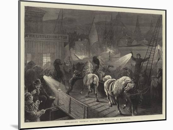 Embarking Norman Horses for England at Honfleur-null-Mounted Giclee Print