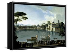 Embarque Real En El Estanque Grande Del Retiro, Ca. 1820-Jose Ribelles-Framed Stretched Canvas