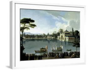 Embarque Real En El Estanque Grande Del Retiro, Ca. 1820-Jose Ribelles-Framed Giclee Print